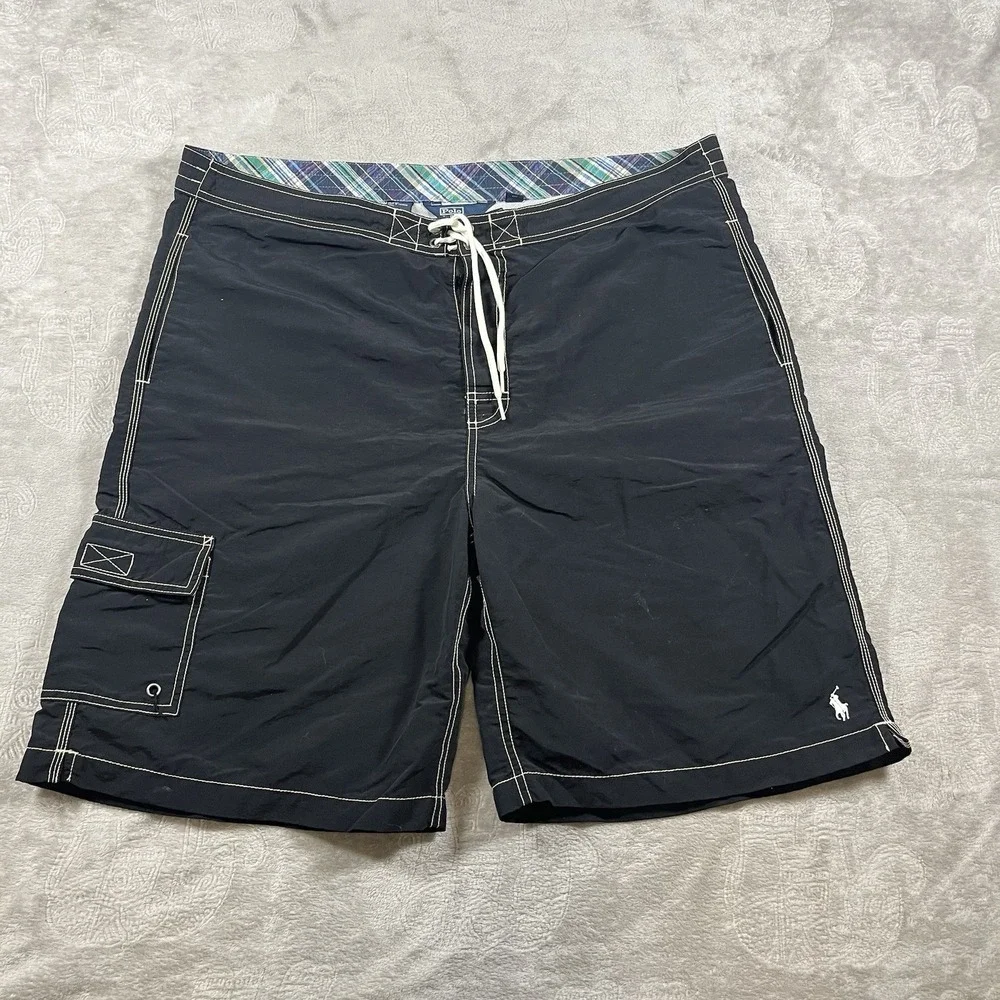 Polo Ralph Lauren Swim‎ Trunks Mens XL Blue Board Shorts EUC